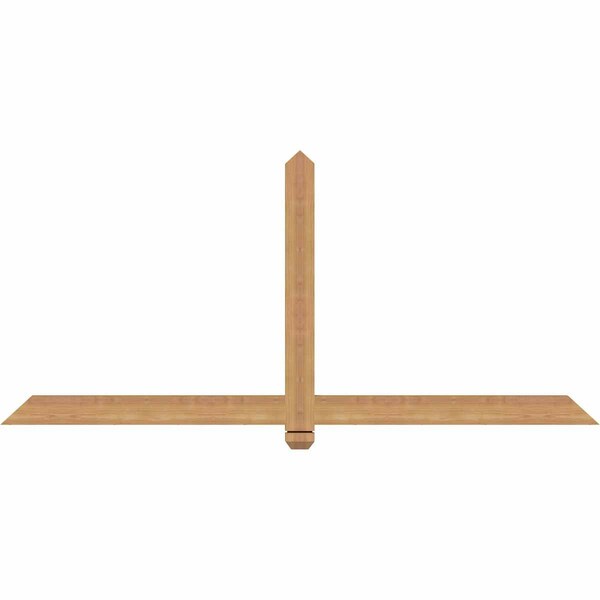 Ekena Millwork Eugene Smooth Timber Gable Bracket, Western Red Cedar, 72"W x 33"H x 1 1/2"D x 3 1/2"F, 11/12 Pitch GBW072X33X0204EUG00SWR - main